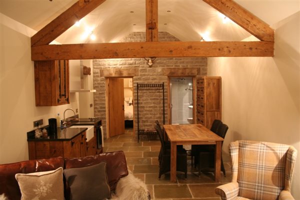 Barn dining area