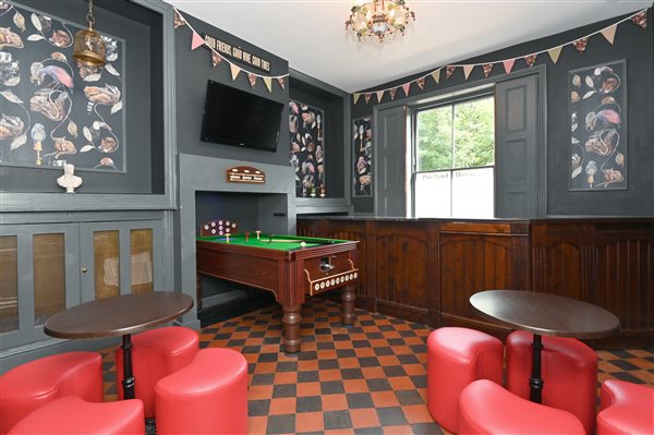 Games Bar Room at Portland House in Matlock Bath at MyCountryHouses.co.uk