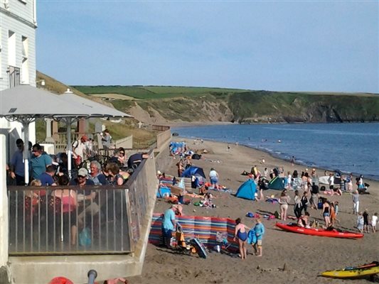 The beach at Aberdaron, just 16 miles away from Llwyn Beuno Holiday Cottage