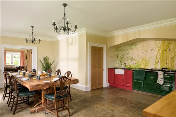 Spacious kitchen with electric Aga cooker