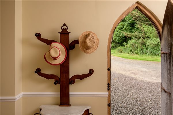 View through the oak front door