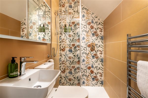 Upstairs shower room for double and single bedrooms