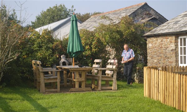 enclosed private garden