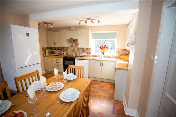 Dining kitchen, Owl Cottage, Bairnkine, Jedburgh, Scottish Borders