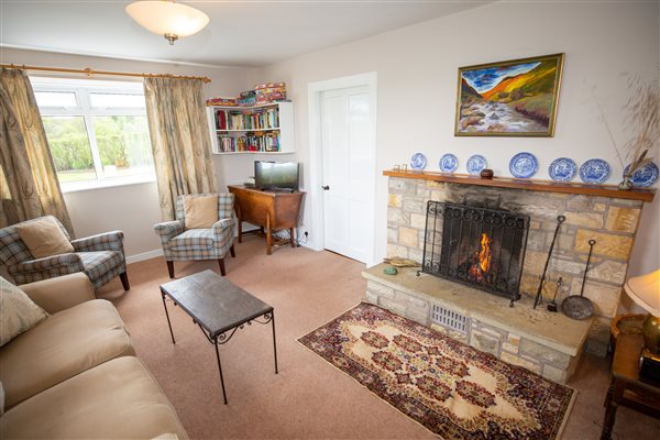 Cosy Fire, Sitting Room Wild Rose, Bairnkine, Jedburgh Cosy Fire, Sitting Room Wild Rose, Bairnkine, Jedburgh
