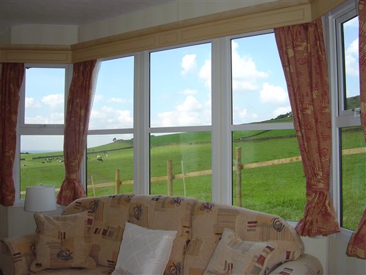 Caravan 6 view over open farmland