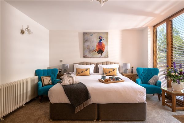 Pheasant Room with Superking bed and walk-in shower