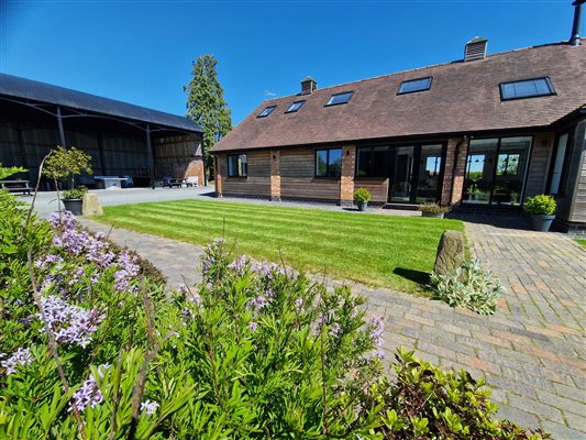 Courtyard elevation and games barn