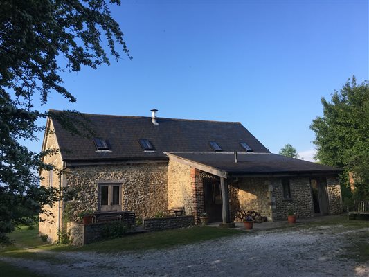 View of the entrance from the courtyard side of the property