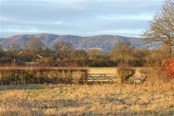 Autmnal view from Barn to Malvern Hills