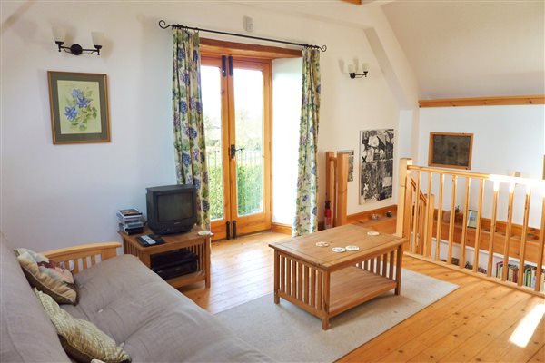 Upstairs sitting area with view to Malvern Hills