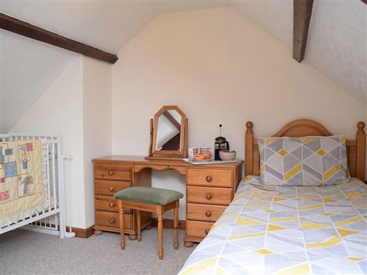 bedroom with cot