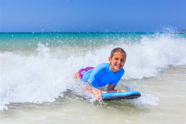 Girl surfing