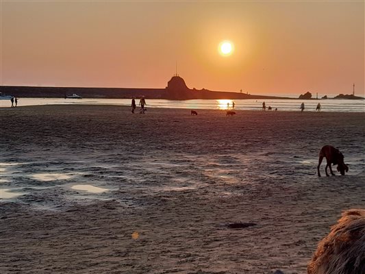 Summerleaze beach at dusk