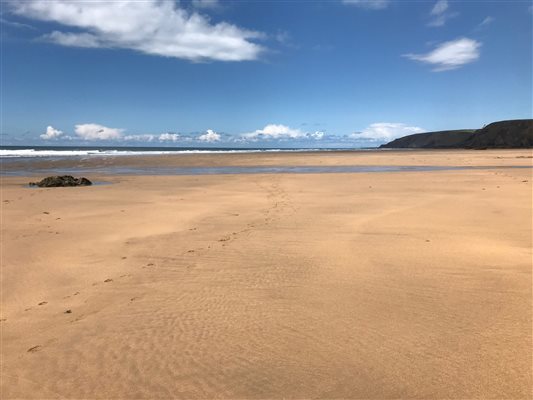 Acres of sand at Sandymouth beach