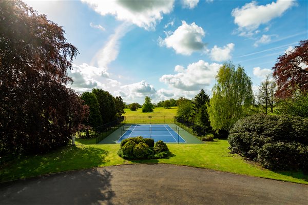 Front view from house over parkland