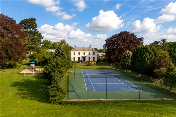 Tennis Court and House