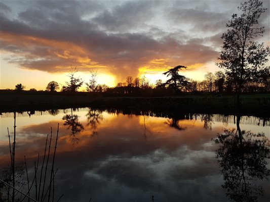 Stunning Sunsets across the fishing lake