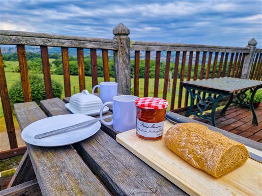 Breakfast on the balcony