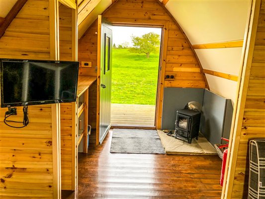 log burning stove