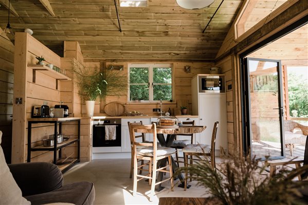 Hares Cabin Kitchen Living Space