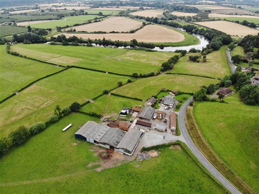 View of Sink Green Farm looking towards Holme Lacy