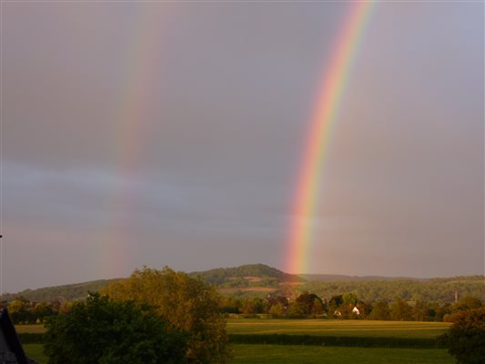 Rainbow towards Woolhope Dome Rainbow towards Woolhope Dome