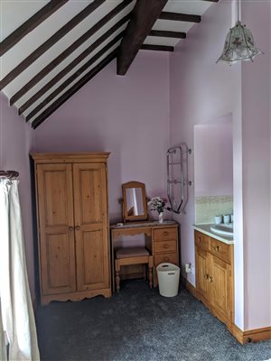 Double room has vanity unit